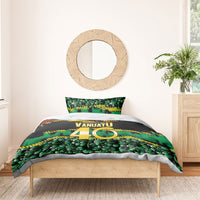 Vanuatu 46th Year Anniversary Bedding Set 30 July 1980 Hibiscus Seamless Pattern LT9 - Polynesian Pride