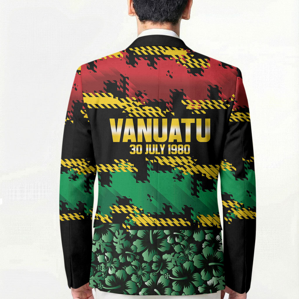 Vanuatu 46th Year Anniversary Blazer 30 July 1980 Hibiscus Seamless Pattern LT9 - Polynesian Pride