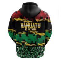 Vanuatu 46th Year Anniversary Hoodie 30 July 1980 Hibiscus Seamless Pattern LT9 - Polynesian Pride