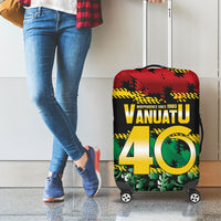 Vanuatu 46th Year Anniversary Luggage Cover 30 July 1980 Hibiscus Seamless Pattern LT9 - Polynesian Pride