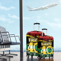 Vanuatu 46th Year Anniversary Luggage Cover 30 July 1980 Hibiscus Seamless Pattern LT9 - Polynesian Pride