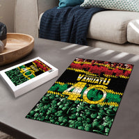 Vanuatu 46th Year Anniversary Puzzle 30 July 1980 Hibiscus Seamless Pattern LT9 - Polynesian Pride