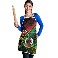 Vanuatu 46th Year Anniversary Apron Vintage Grunge Vanuatu Flag Heritage LT9 - Polynesian Pride