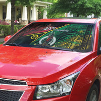 Vanuatu 46th Year Anniversary Auto Sun Shade Vintage Grunge Vanuatu Flag Heritage LT9 - Polynesian Pride