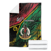 Vanuatu 46th Year Anniversary Blanket Vintage Grunge Vanuatu Flag Heritage LT9 - Polynesian Pride