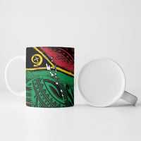 Vanuatu 46th Year Anniversary Ceramic Mug Vintage Grunge Vanuatu Flag Heritage LT9 - Polynesian Pride