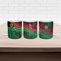 Vanuatu 46th Year Anniversary Ceramic Mug Vintage Grunge Vanuatu Flag Heritage LT9 - Polynesian Pride