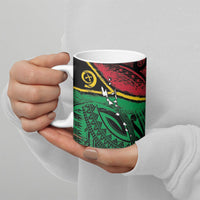 Vanuatu 46th Year Anniversary Ceramic Mug Vintage Grunge Vanuatu Flag Heritage LT9 - Polynesian Pride