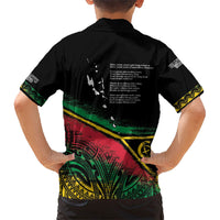 Vanuatu 46th Year Anniversary Kid Hawaiian Shirt Vintage Grunge Vanuatu Flag Heritage LT9 - Polynesian Pride