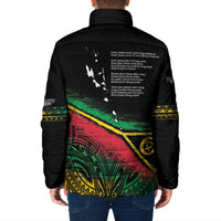 Vanuatu 46th Year Anniversary Padded Jacket Vintage Grunge Vanuatu Flag Heritage LT9 - Polynesian Pride