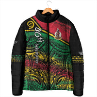 Vanuatu 46th Year Anniversary Padded Jacket Vintage Grunge Vanuatu Flag Heritage LT9 - Polynesian Pride