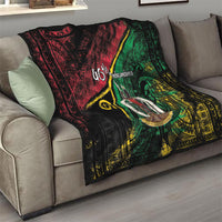 Vanuatu 46th Year Anniversary Quilt Vintage Grunge Vanuatu Flag Heritage LT9 - Polynesian Pride