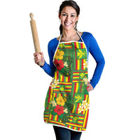 Hawaii Kanaka Maoli Hibiscus Apron Hawaiian Flag Motif LT9 - Polynesian Pride
