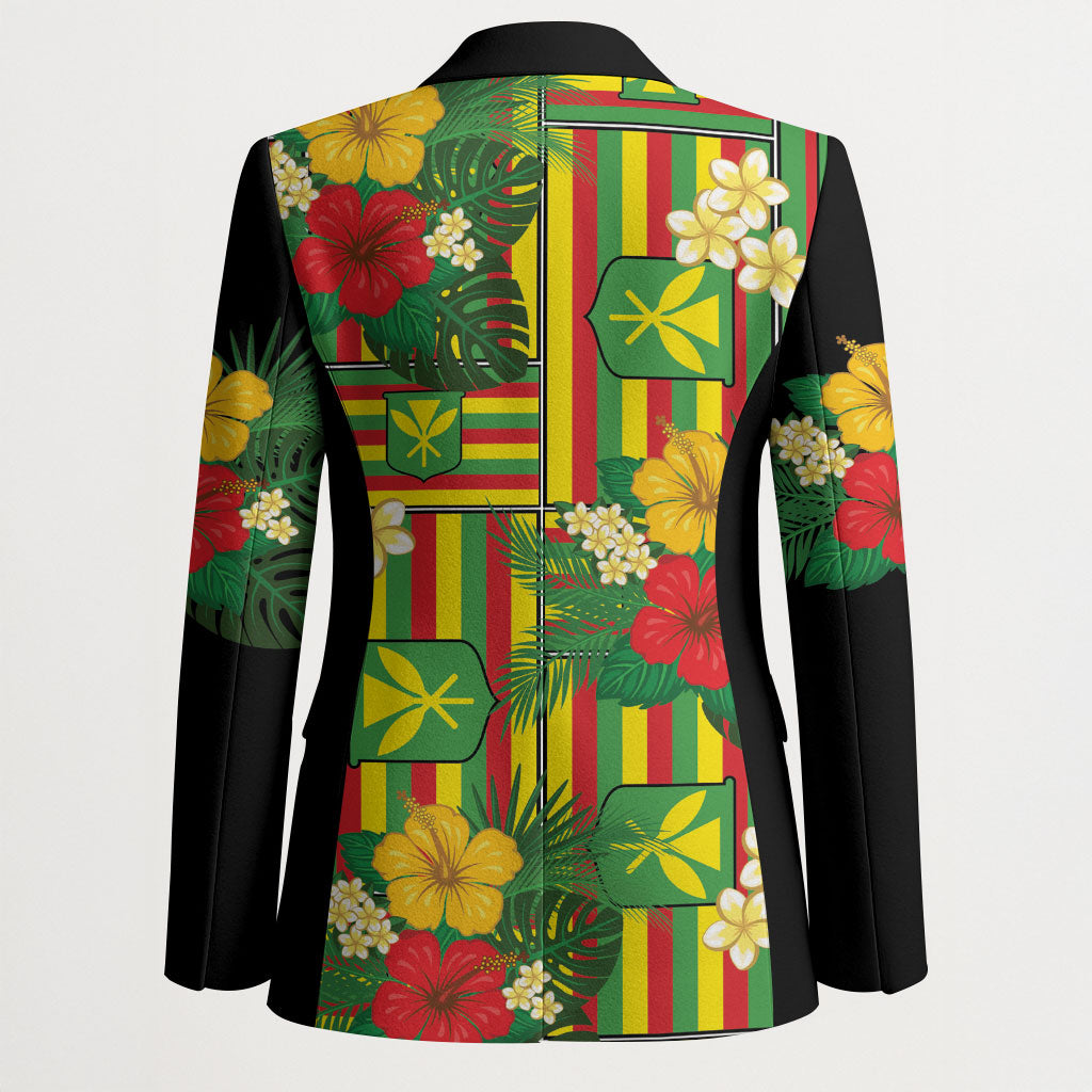 Hawaii Kanaka Maoli Hibiscus Blazer Hawaiian Flag Motif LT9 - Polynesian Pride