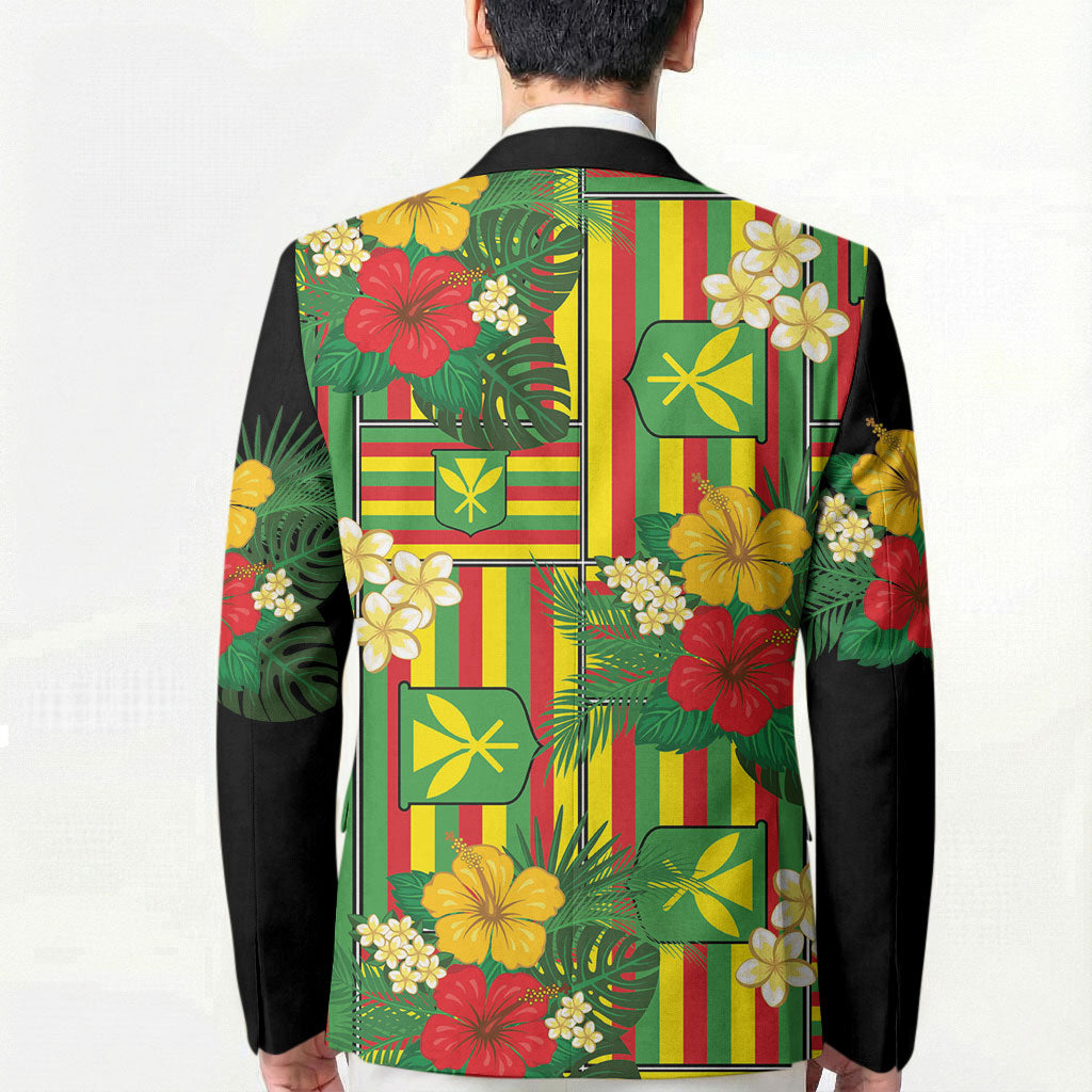 Hawaii Kanaka Maoli Hibiscus Blazer Hawaiian Flag Motif LT9 - Polynesian Pride