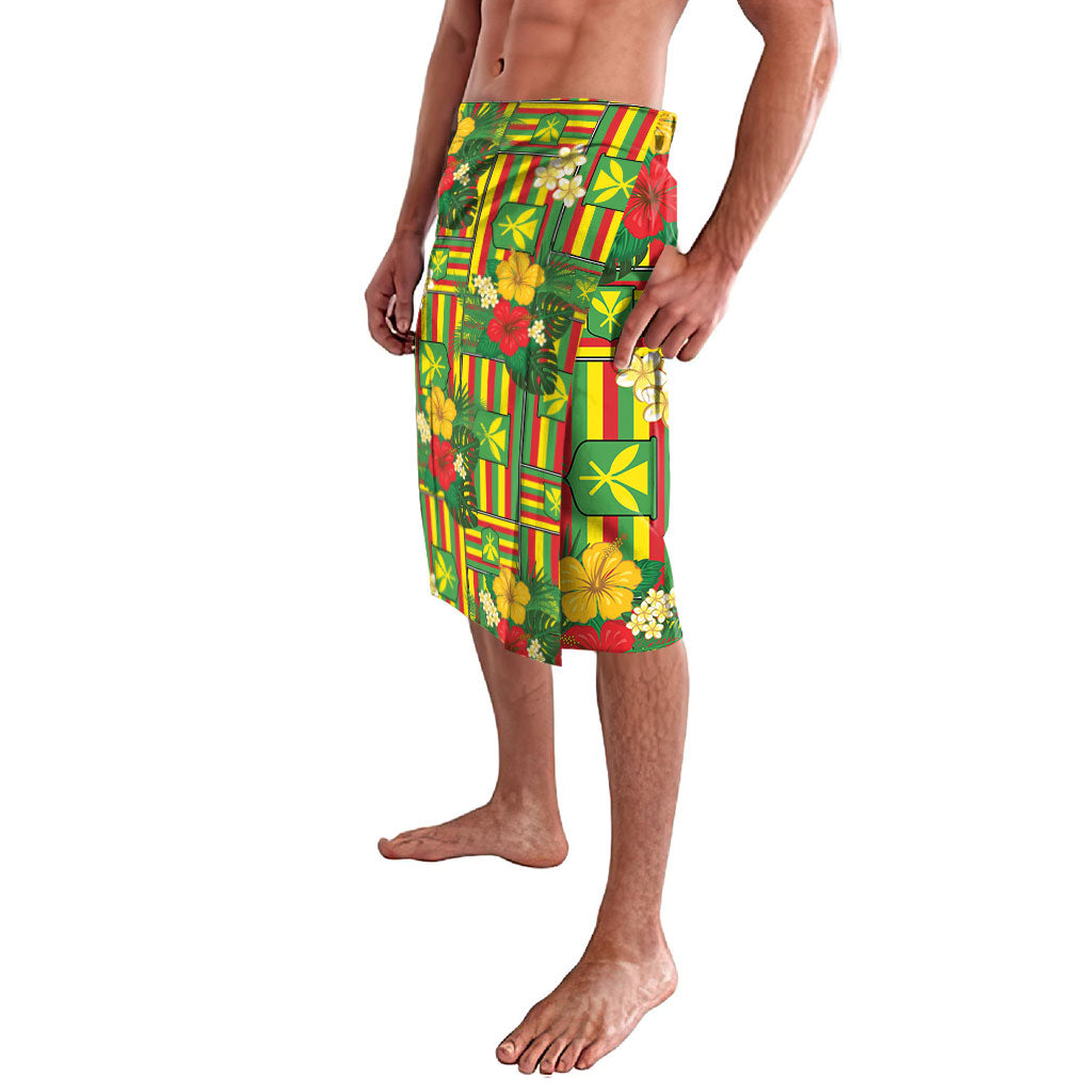 Hawaii Kanaka Maoli Hibiscus Lavalava Hawaiian Flag Motif LT9 - Polynesian Pride