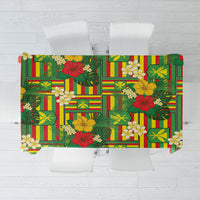 Hawaii Kanaka Maoli Hibiscus Tablecloth Hawaiian Flag Motif LT9 Green - Polynesian Pride