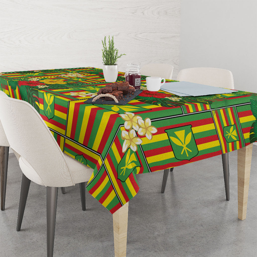 Hawaii Kanaka Maoli Hibiscus Tablecloth Hawaiian Flag Motif LT9 - Polynesian Pride
