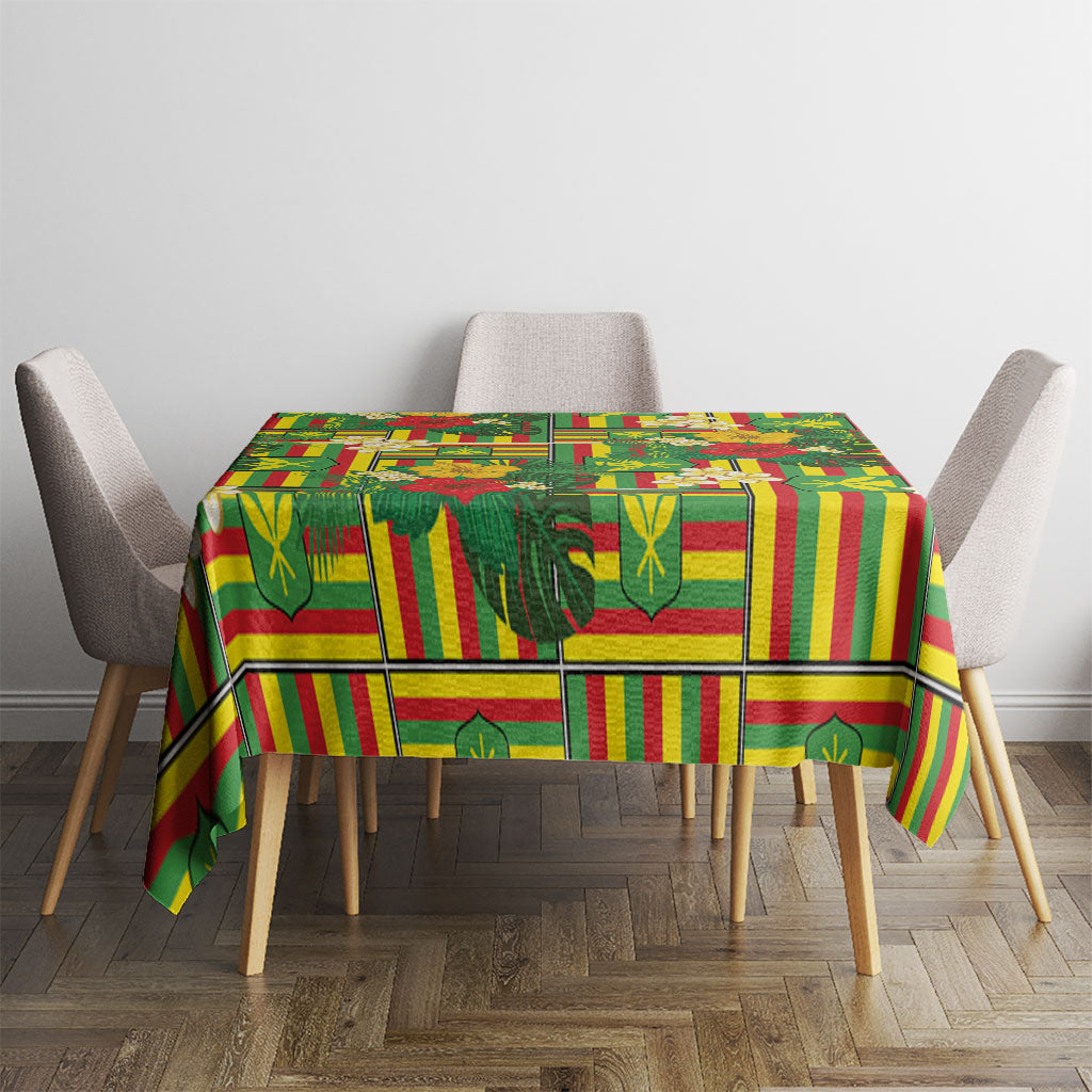 Hawaii Kanaka Maoli Hibiscus Tablecloth Hawaiian Flag Motif LT9 - Polynesian Pride