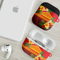 Hawaii Ku Kia'i Mauna AirPods Case Hibiscus Kakau Pattern LT9 - Polynesian Pride
