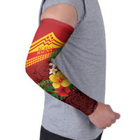 Hawaii Ku Kia'i Mauna Personalized Arm Sleeves Hibiscus Kakau Pattern LT9 - Polynesian Pride