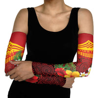 Hawaii Ku Kia'i Mauna Personalized Arm Sleeves Hibiscus Kakau Pattern LT9 - Polynesian Pride