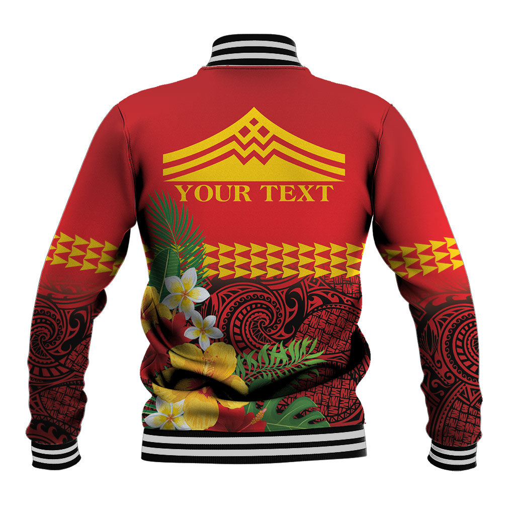 Hawaii Ku Kia'i Mauna Personalized Baseball Jacket Hibiscus Kakau Pattern LT9 - Polynesian Pride