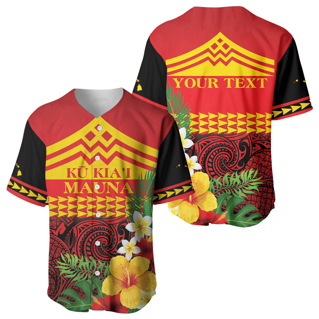 Hawaii Ku Kia'i Mauna Personalized Baseball Jersey Hibiscus Kakau Pattern LT9 - Polynesian Pride