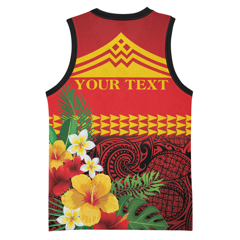 Hawaii Ku Kia'i Mauna Personalized Basketball Jersey Hibiscus Kakau Pattern LT9 - Polynesian Pride
