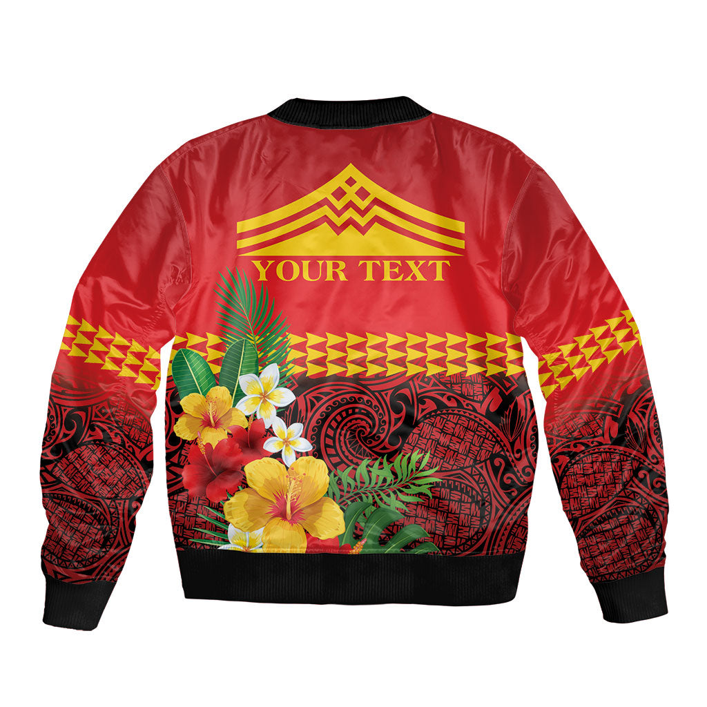 Hawaii Ku Kia'i Mauna Personalized Bomber Jacket Hibiscus Kakau Pattern LT9 - Polynesian Pride