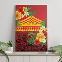Hawaii Ku Kia'i Mauna Canvas Wall Art Hibiscus Kakau Pattern LT9 - Polynesian Pride