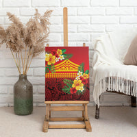 Hawaii Ku Kia'i Mauna Canvas Wall Art Hibiscus Kakau Pattern LT9 - Polynesian Pride