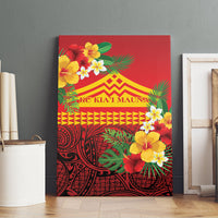 Hawaii Ku Kia'i Mauna Canvas Wall Art Hibiscus Kakau Pattern LT9 - Polynesian Pride