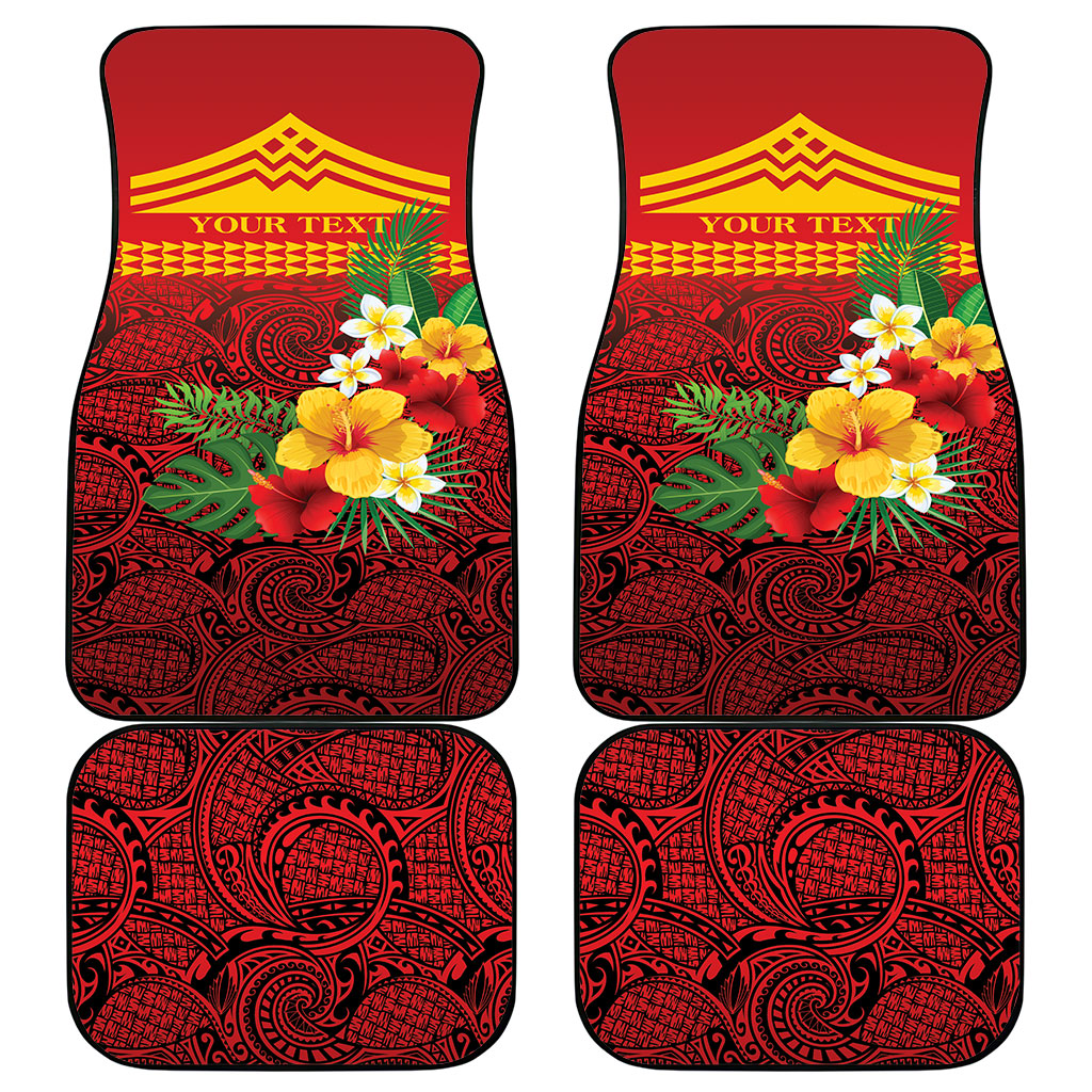 Hawaii Ku Kia'i Mauna Personalized Car Mats Hibiscus Kakau Pattern LT9 - Polynesian Pride