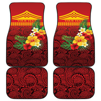 Hawaii Ku Kia'i Mauna Personalized Car Mats Hibiscus Kakau Pattern LT9 - Polynesian Pride