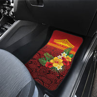 Hawaii Ku Kia'i Mauna Personalized Car Mats Hibiscus Kakau Pattern LT9 - Polynesian Pride