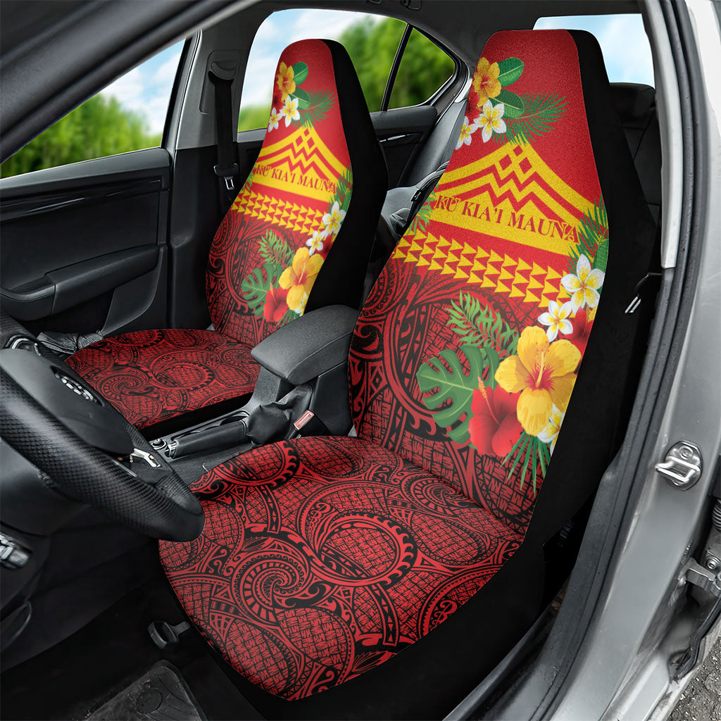 Hawaii Ku Kia'i Mauna Car Seat Cover Hibiscus Kakau Pattern LT9 - Polynesian Pride