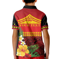 Hawaii Ku Kia'i Mauna Personalized Kid Polo Shirt Hibiscus Kakau Pattern LT9 - Polynesian Pride