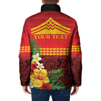 Hawaii Ku Kia'i Mauna Personalized Padded Jacket Hibiscus Kakau Pattern LT9 - Polynesian Pride