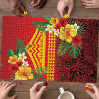 Hawaii Ku Kia'i Mauna Puzzle Hibiscus Kakau Pattern LT9 - Polynesian Pride
