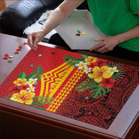 Hawaii Ku Kia'i Mauna Puzzle Hibiscus Kakau Pattern LT9 - Polynesian Pride