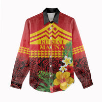 Hawaii Ku Kia'i Mauna Personalized Women Casual Shirt Hibiscus Kakau Pattern LT9 - Polynesian Pride