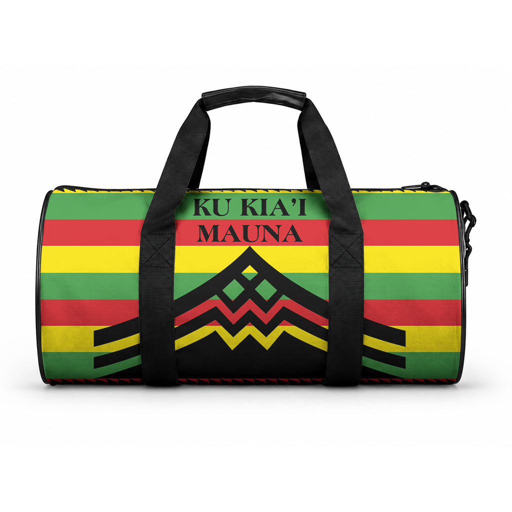 Hawaii Ku Kia'i Mauna Duffle Bag Hawaiian Kanaka Maoli Motif LT9 One size Green - Polynesian Pride