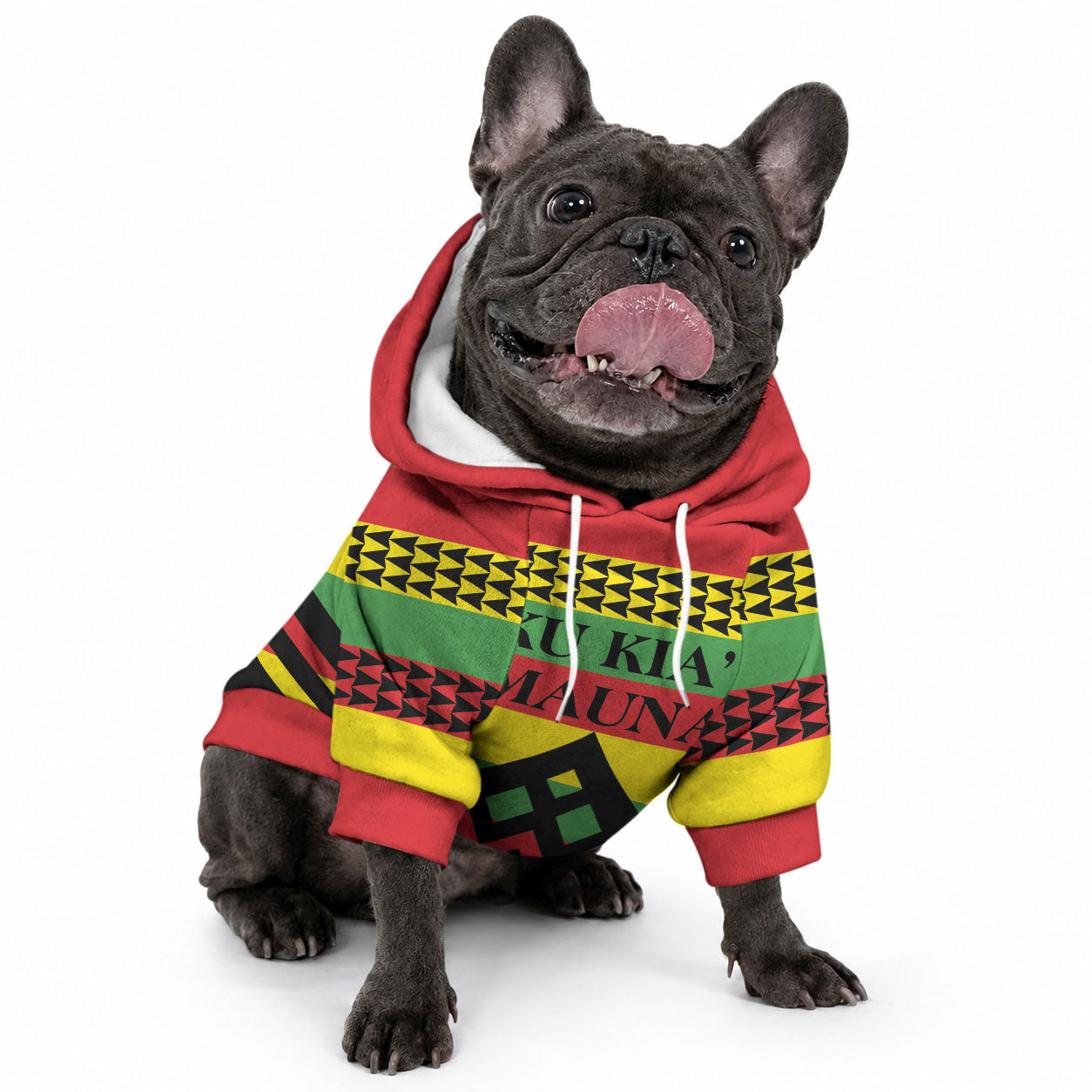 Hawaii Ku Kia'i Mauna Personalized Pet Hoodie Hawaiian Kanaka Maoli Motif LT9 - Polynesian Pride