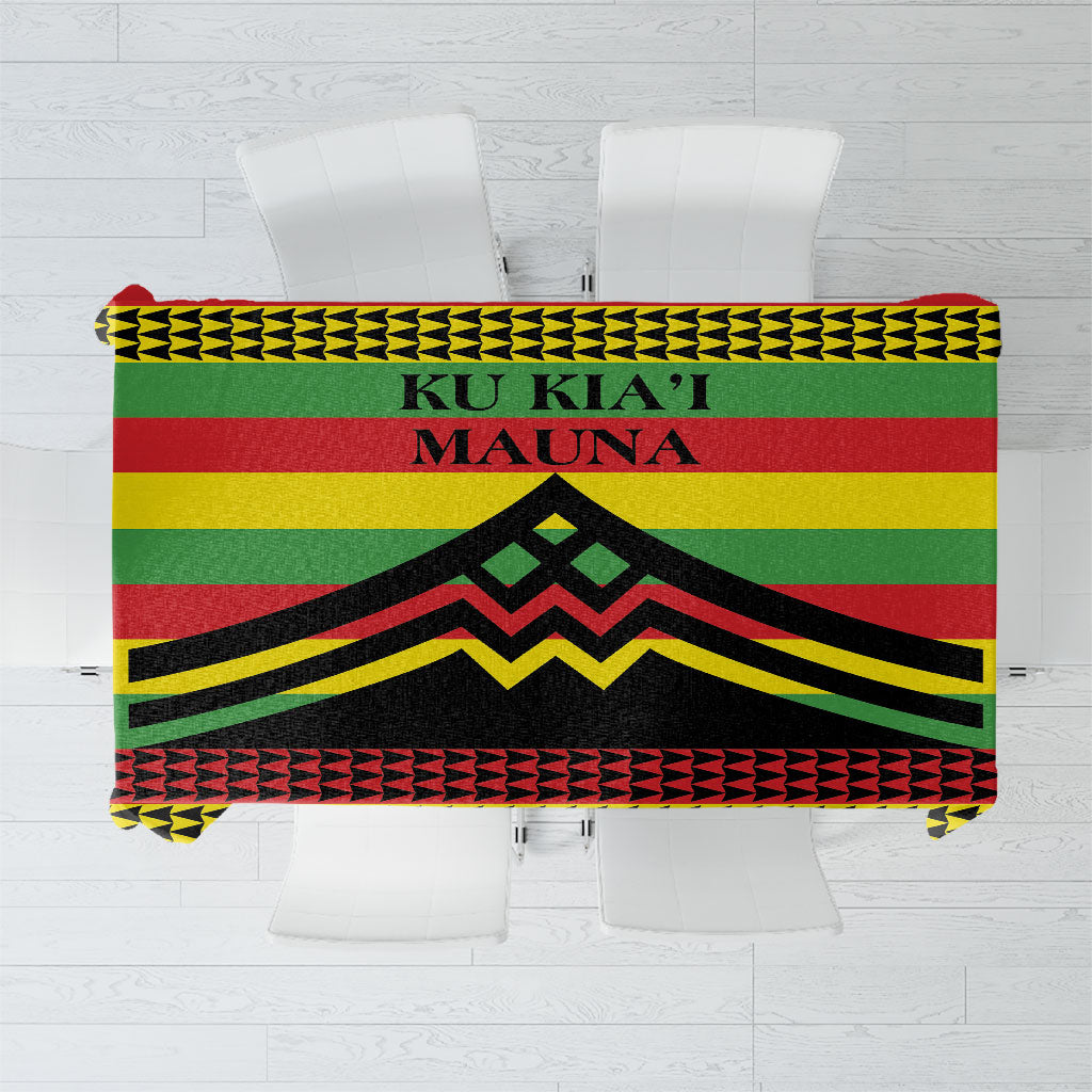 Hawaii Ku Kia'i Mauna Tablecloth Hawaiian Kanaka Maoli Motif LT9 Green - Polynesian Pride