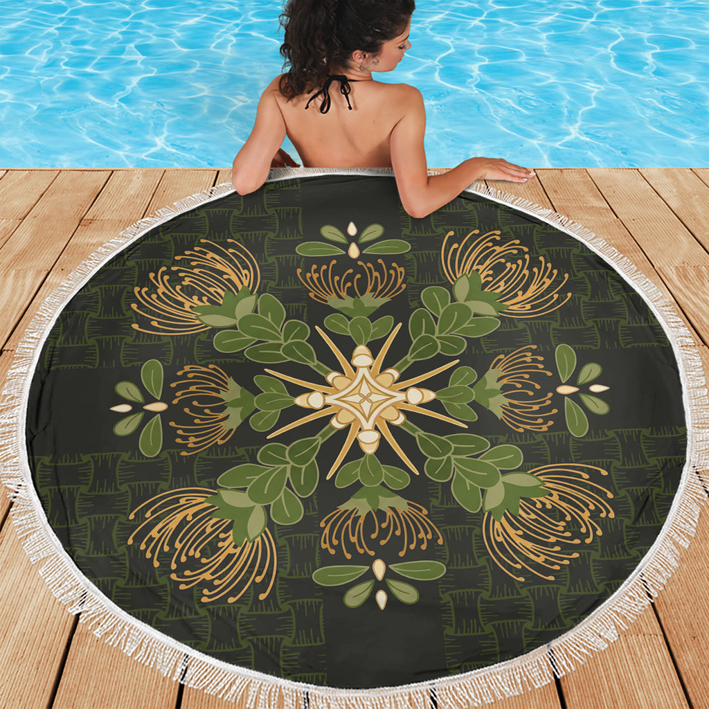 Hawaii Ohia Lehua Squares Beach Blanket Hawaiian Quilt Inspired Floral Pattern LT9 - Polynesian Pride