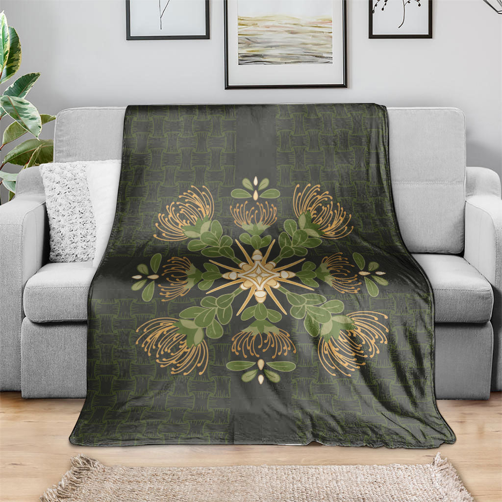 Hawaii Ohia Lehua Squares Blanket Hawaiian Quilt Inspired Floral Pattern LT9 - Polynesian Pride
