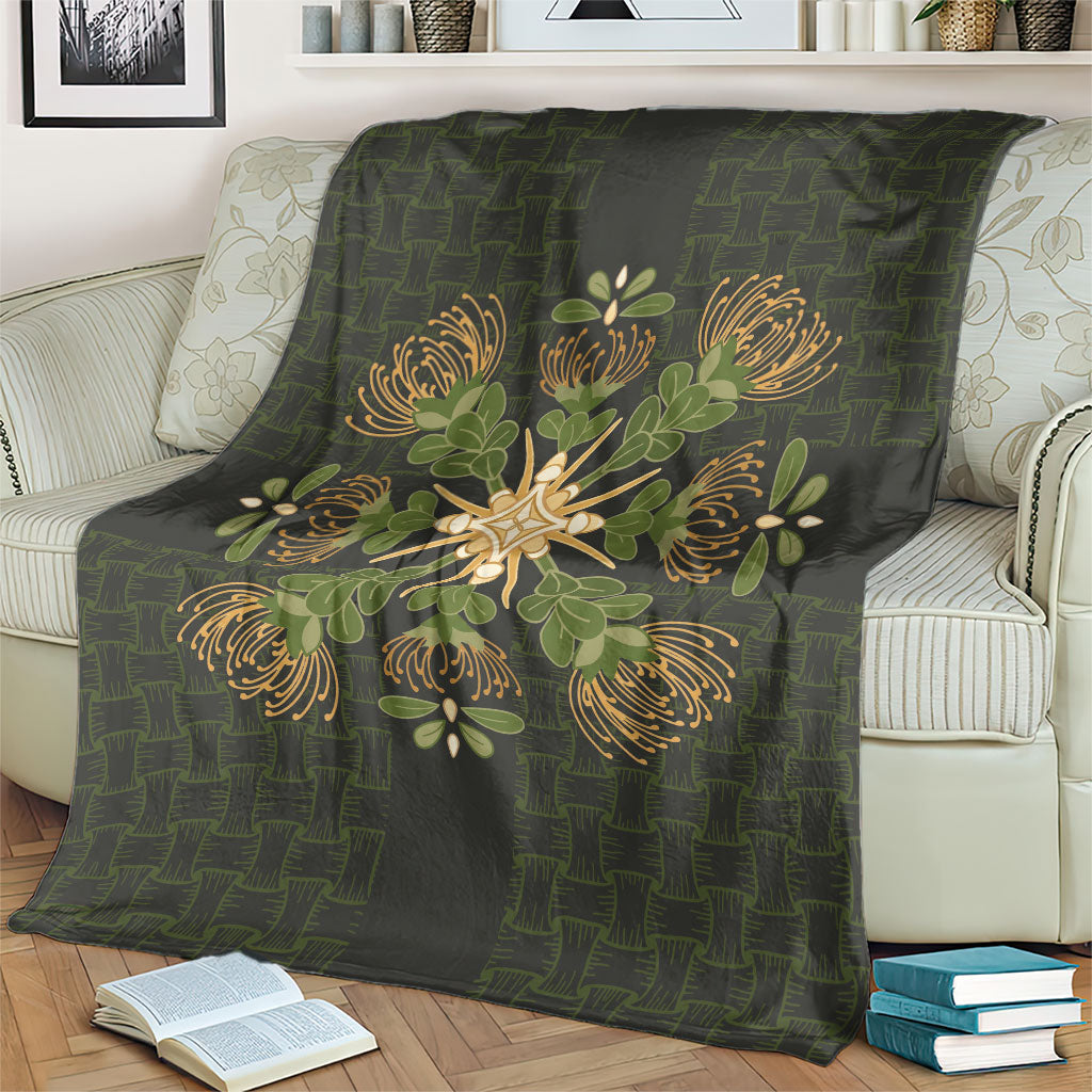 Hawaii Ohia Lehua Squares Blanket Hawaiian Quilt Inspired Floral Pattern LT9 - Polynesian Pride