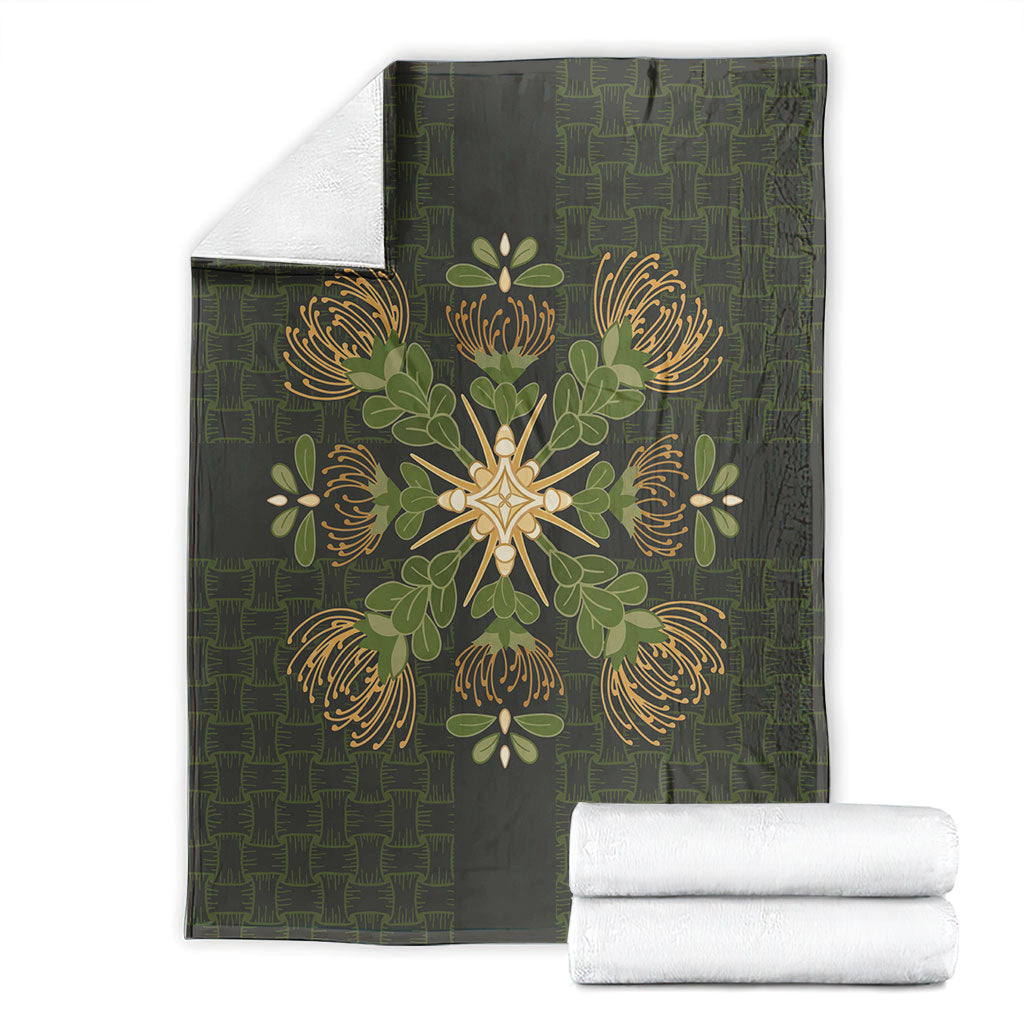 Hawaii Ohia Lehua Squares Blanket Hawaiian Quilt Inspired Floral Pattern LT9 - Polynesian Pride