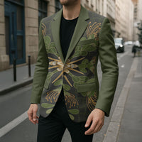 Hawaii Ohia Lehua Squares Blazer Hawaiian Quilt Inspired Floral Pattern LT9 - Polynesian Pride